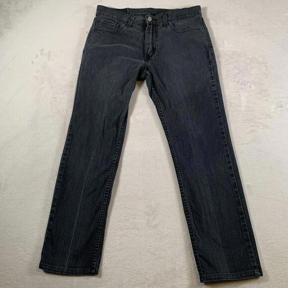 Levis 511 Jeans Mens 32x30 Gray Slim Straight Mid Rise Dark Wash Zipper‎ Fly - Picture 1 of 14